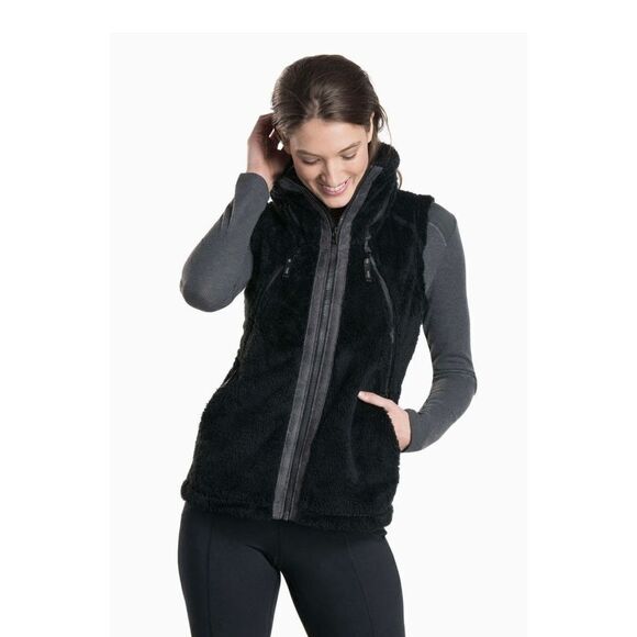 Kuhl Jackets & Blazers - KÜHL Flight Vest, Black Fleece With Stowaway Hood Sz M